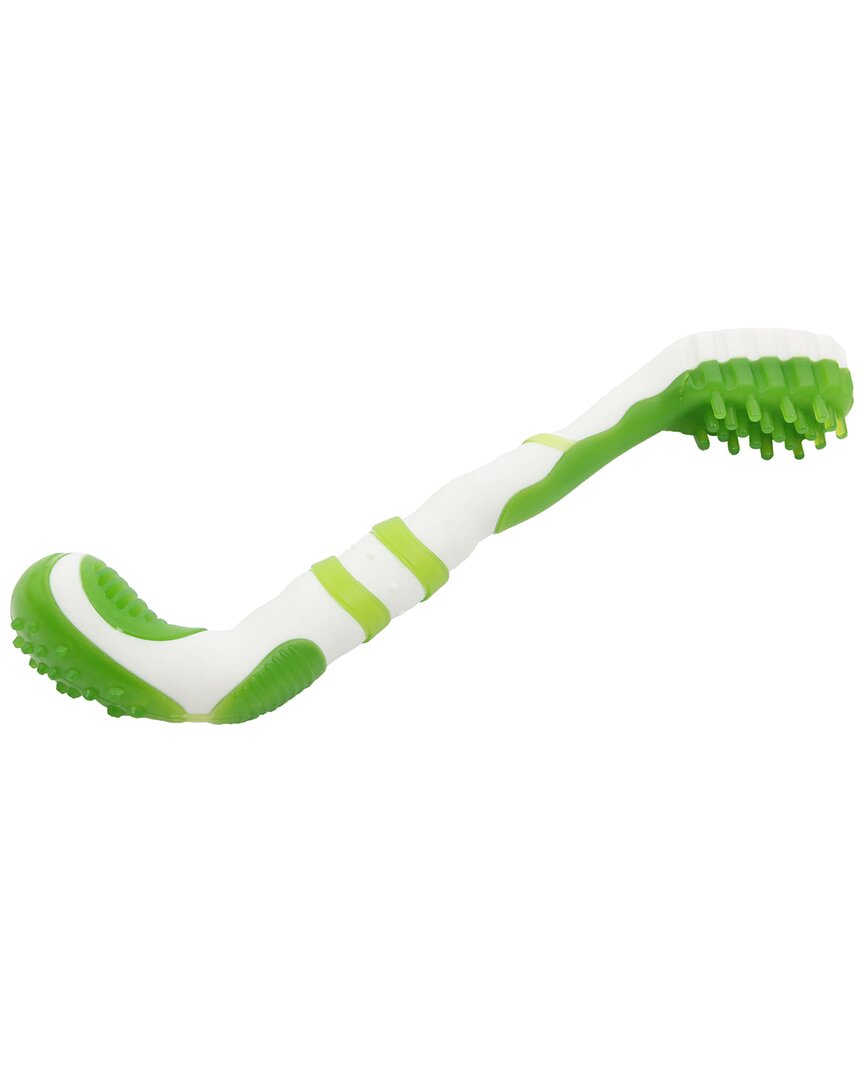 Pet Life Denta Brush Tpr Durable Tooth Brush And In Green