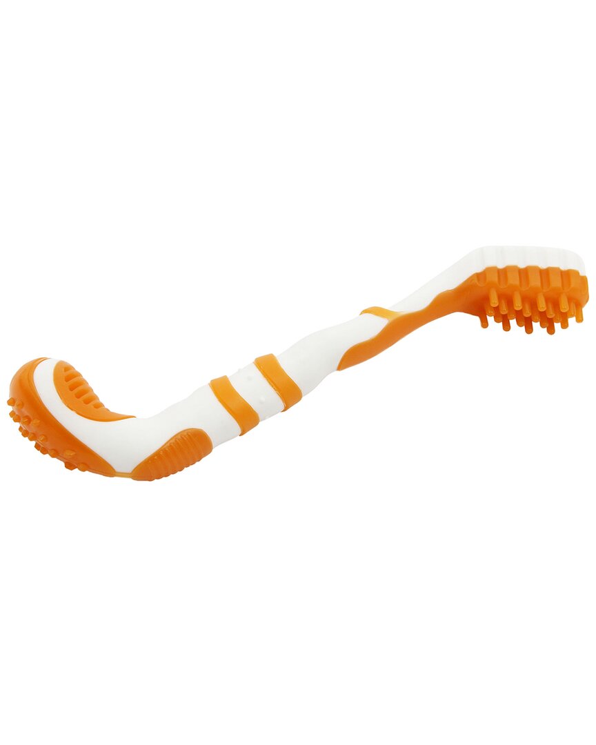 Pet Life Denta Brush Tpr Durable Tooth Brush And In Orange
