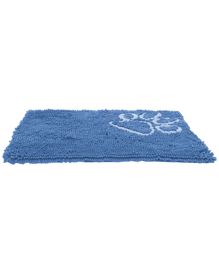 Shop Pet Life Fuzzy Quick Drying Anti Skid & Machine Washable Dog Mat In Blue