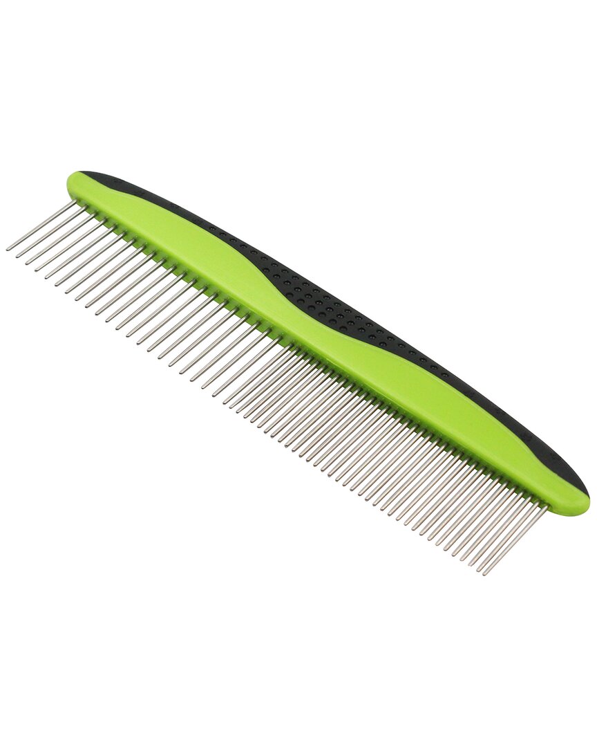 Pet Life Dnu Unprofitable Grip Ease Wide & Narrow Tooth Grooming Pet Comb In Red