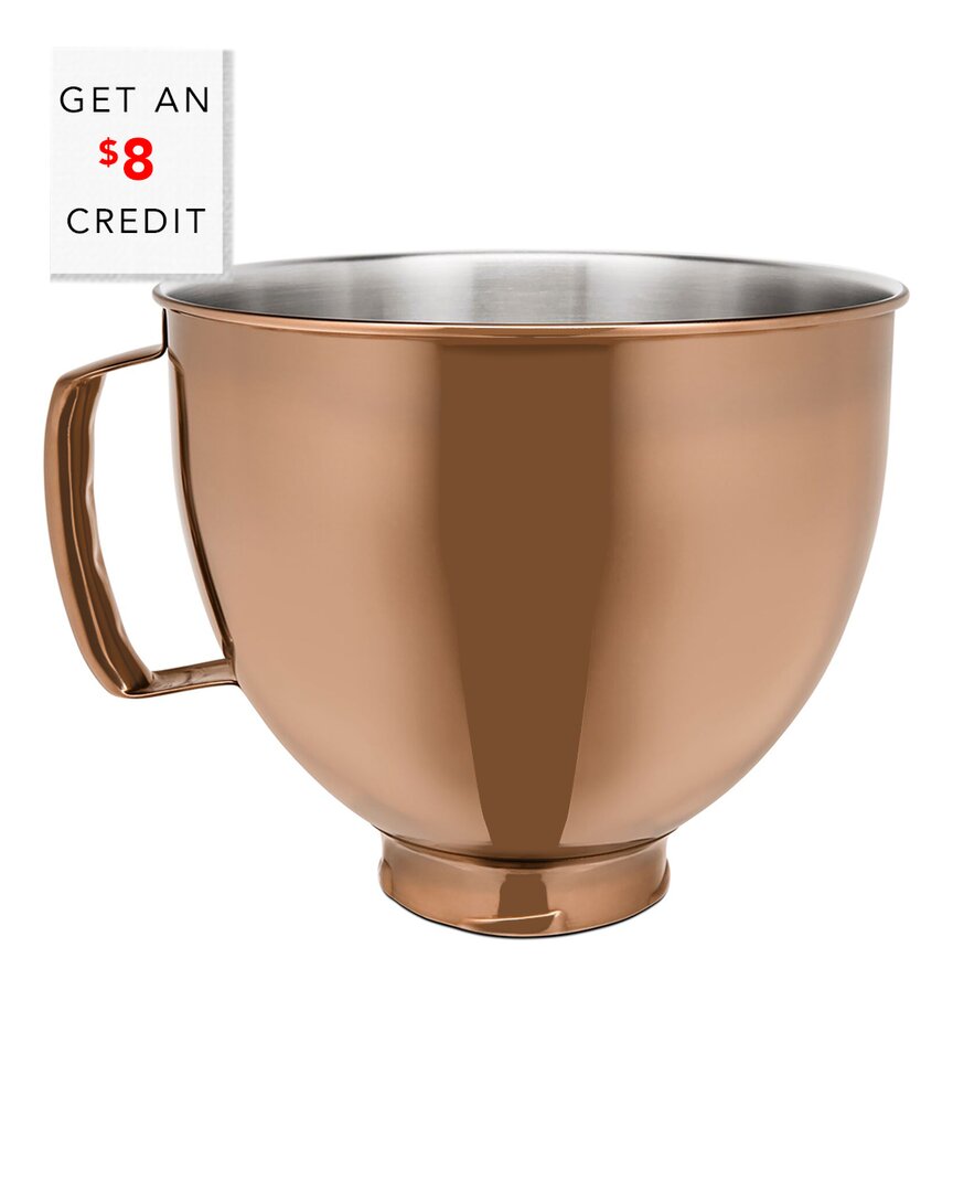 Shop Kitchenaid 5 Qt. Colorfast Finish Copper Stainless Steel Bowl With $8 Credit In Gold