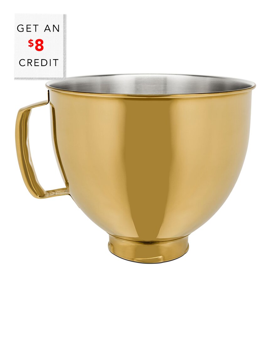 Shop Kitchenaid 5 Qt. Colorfast Finish Gold Stainless Steel Bowl With $8 Credit