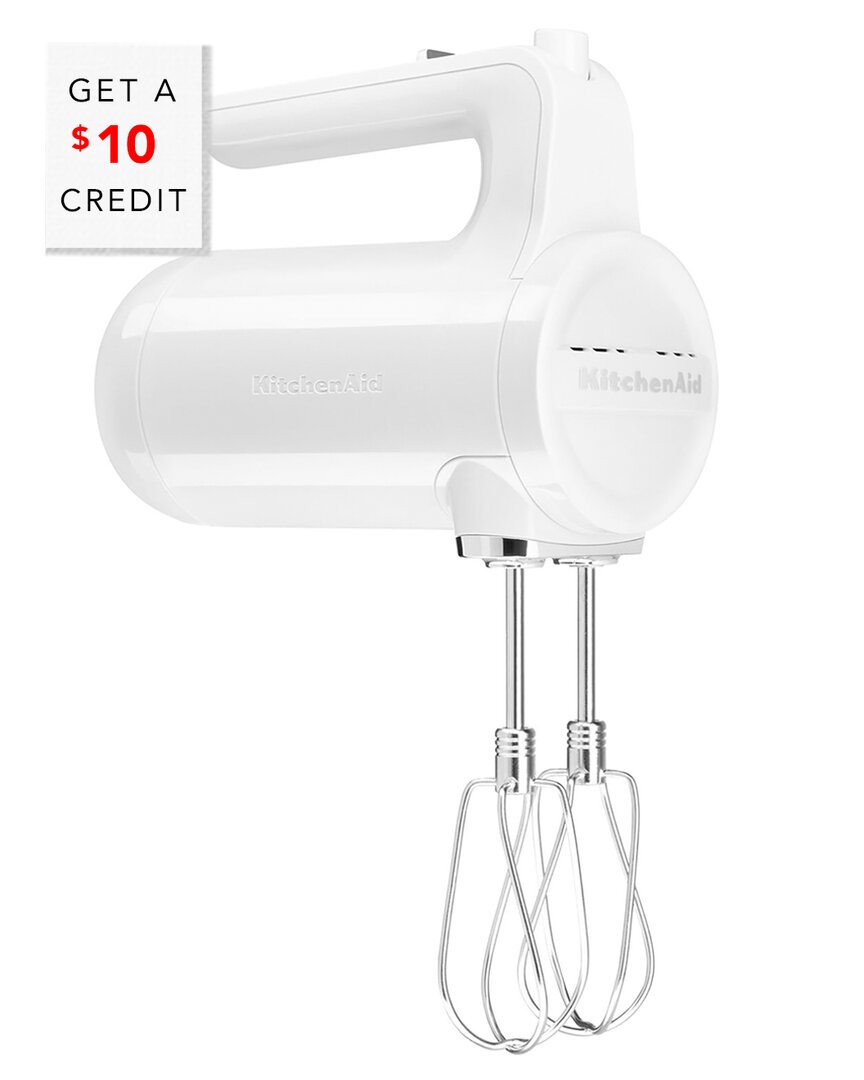 Shop Kitchenaid 7-speed White Cordless Hand Mixer With $10 Credit