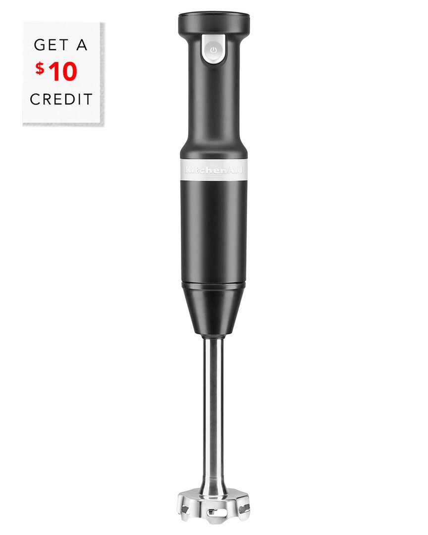Kitchenaid Immersion Blender Black Cordless Variable Speed Trigger With $10 Credit