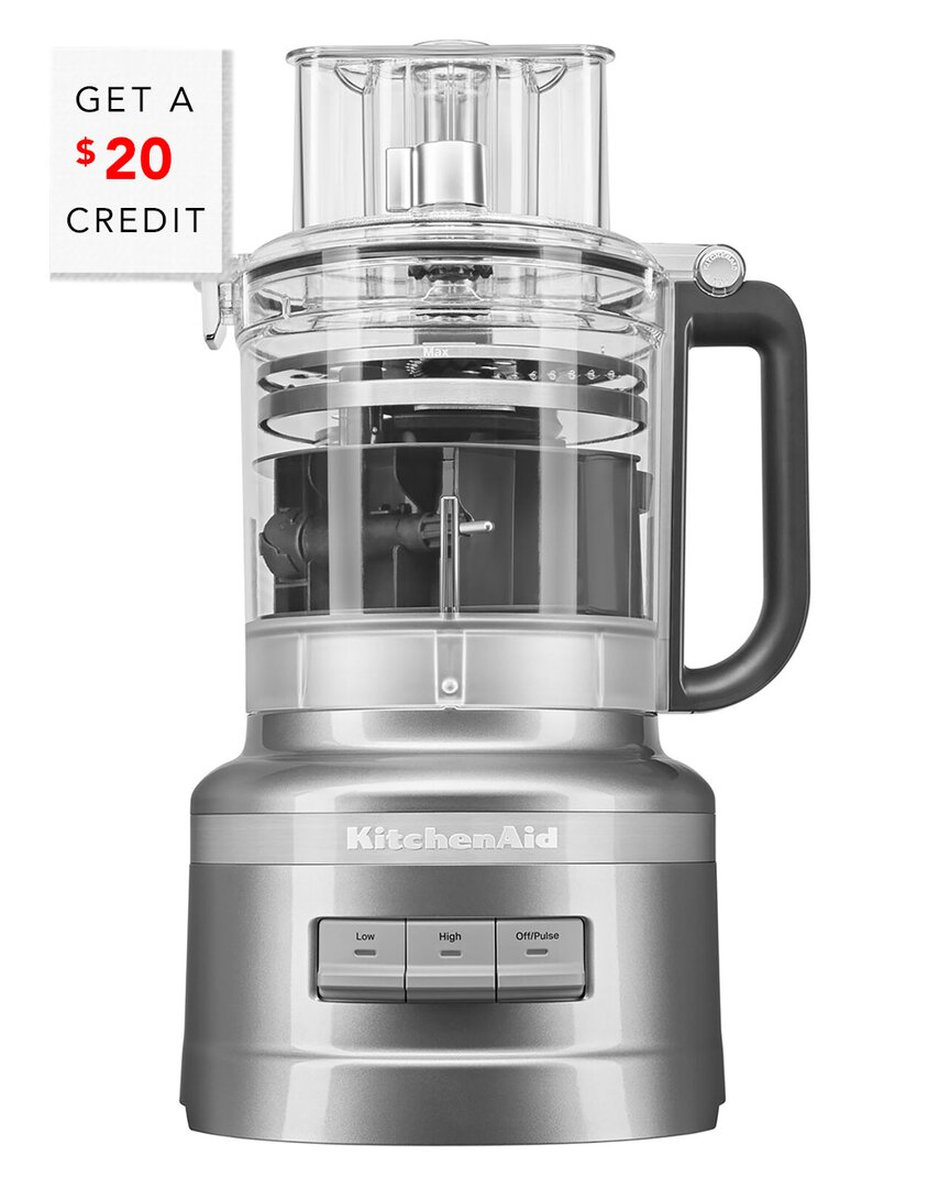 Kitchenaid 13 Cup Silver Food Processor With Work Bowl With $20 Credit