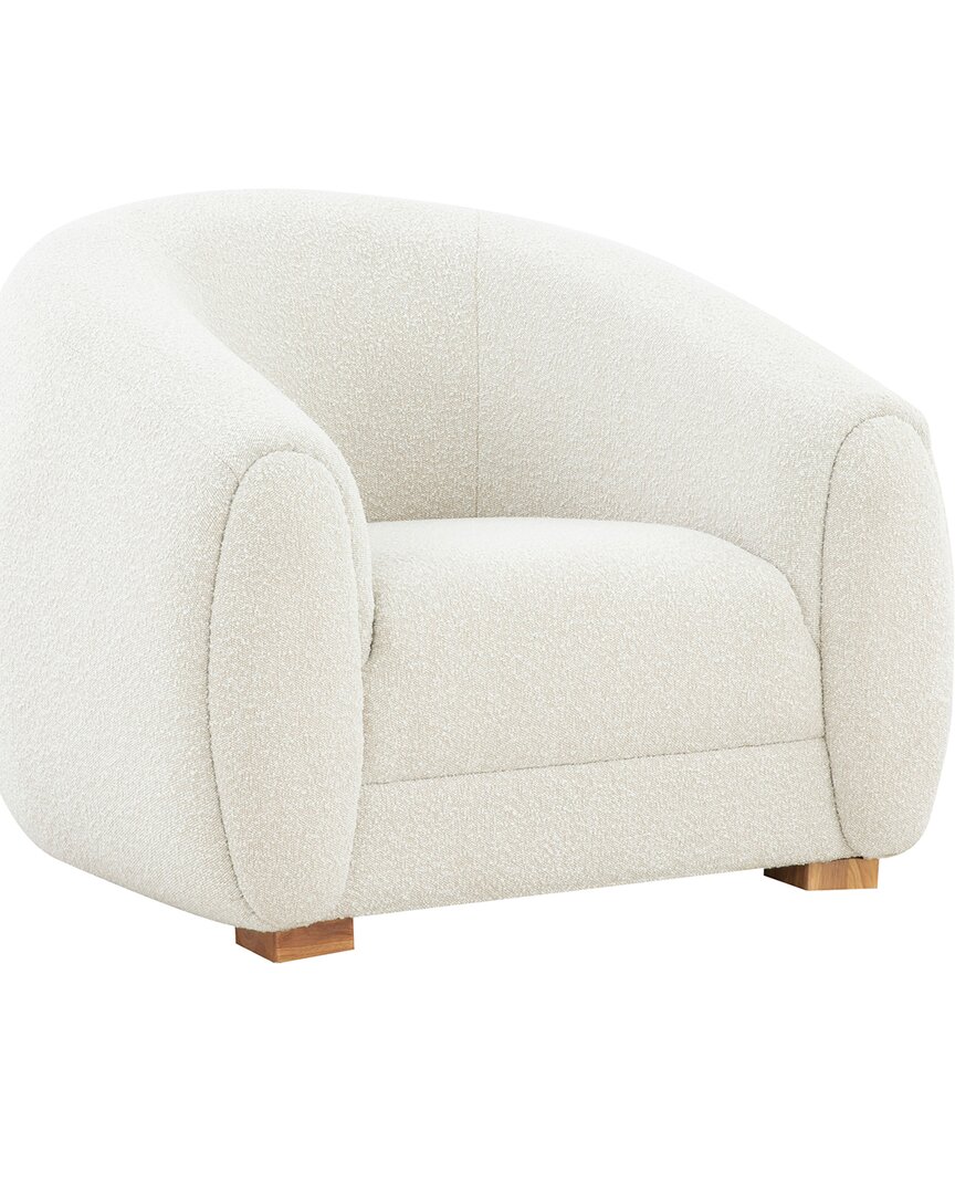 Safavieh Couture Emiliana Boucle Accent Chair In Ivory