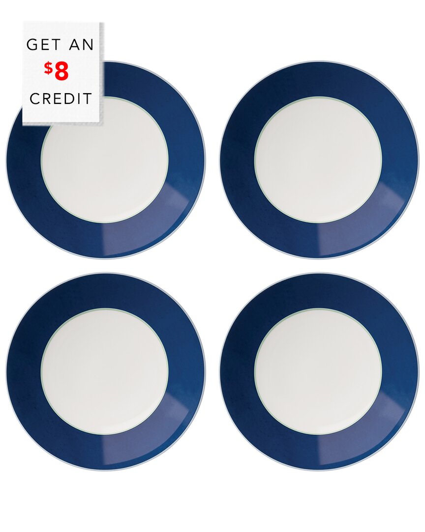 Shop Kate Spade New York Set Of 4 Make It Pop Blue Accent Plates