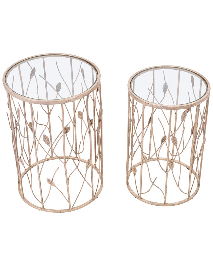 Zuo Modern Set Of 2 Sage Side Tables In Clear