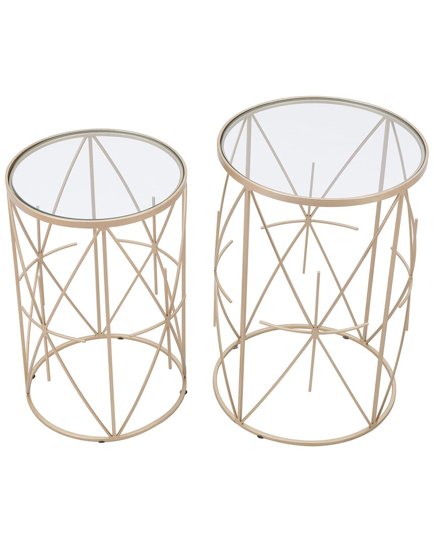 Zuo Modern Set Of 2 Hadrian Side Tables In Clear