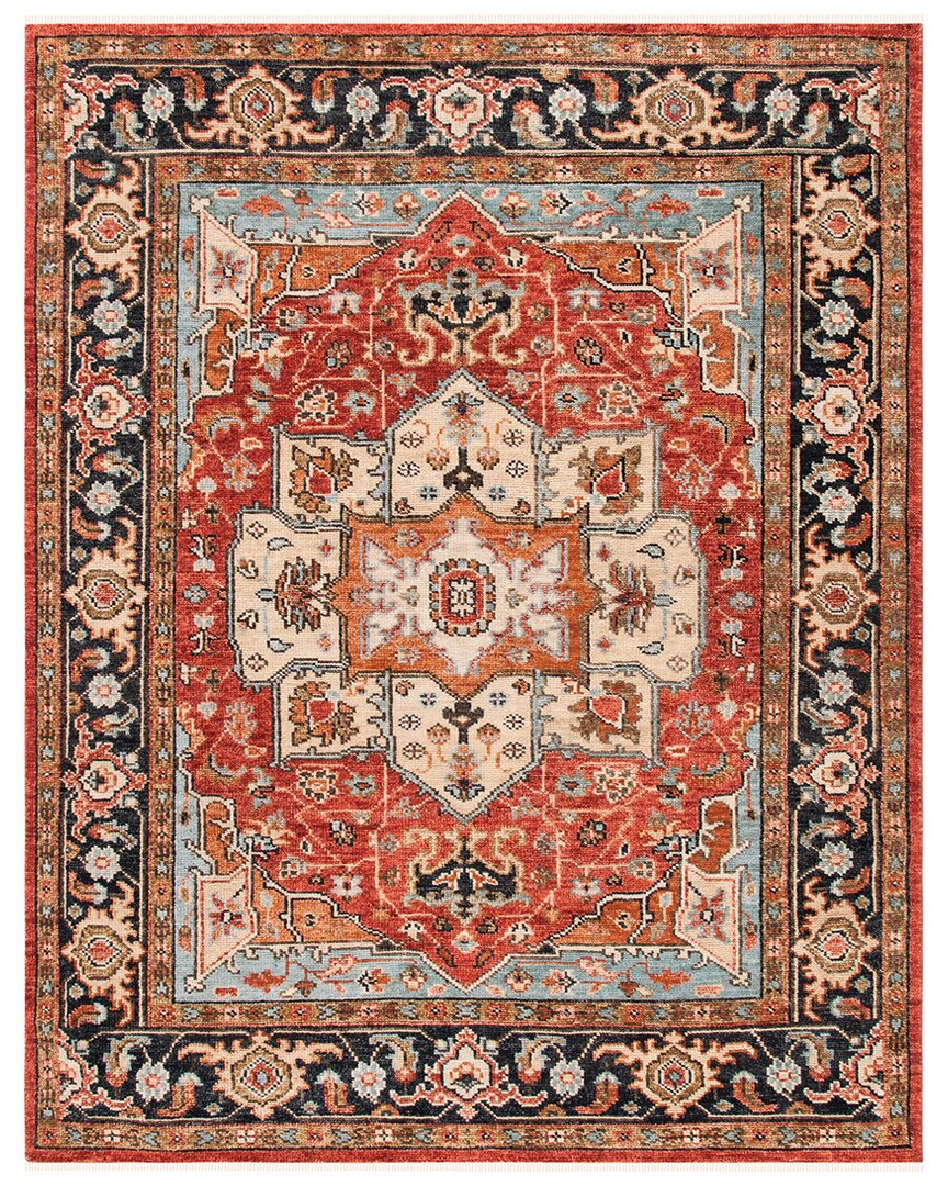 Safavieh Samarkand Hand Knotted Wool Rug In Rust