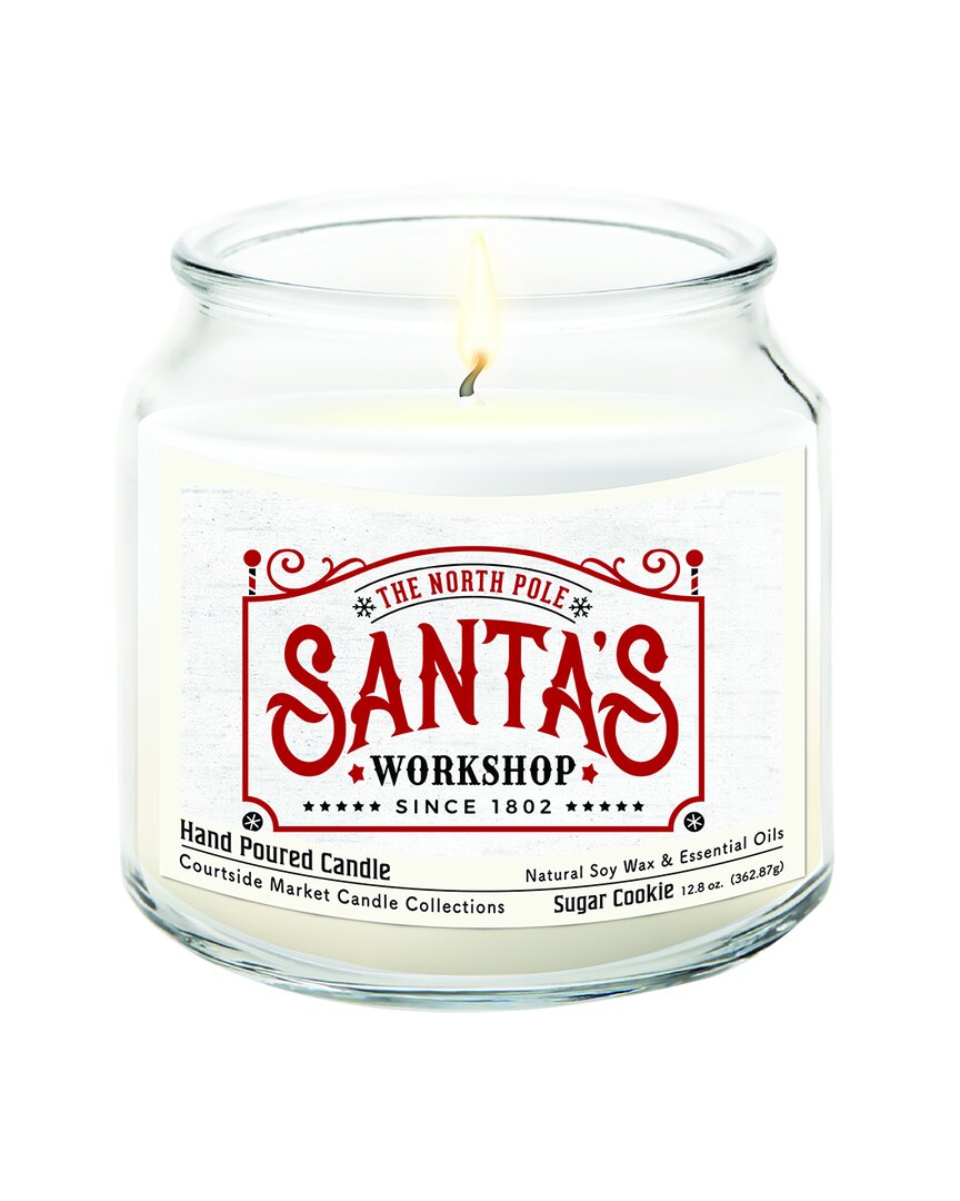 Courtside Market Wall Decor Courtside Market Santa's Workshop Hand-poured Soy Wax Candle In Multi
