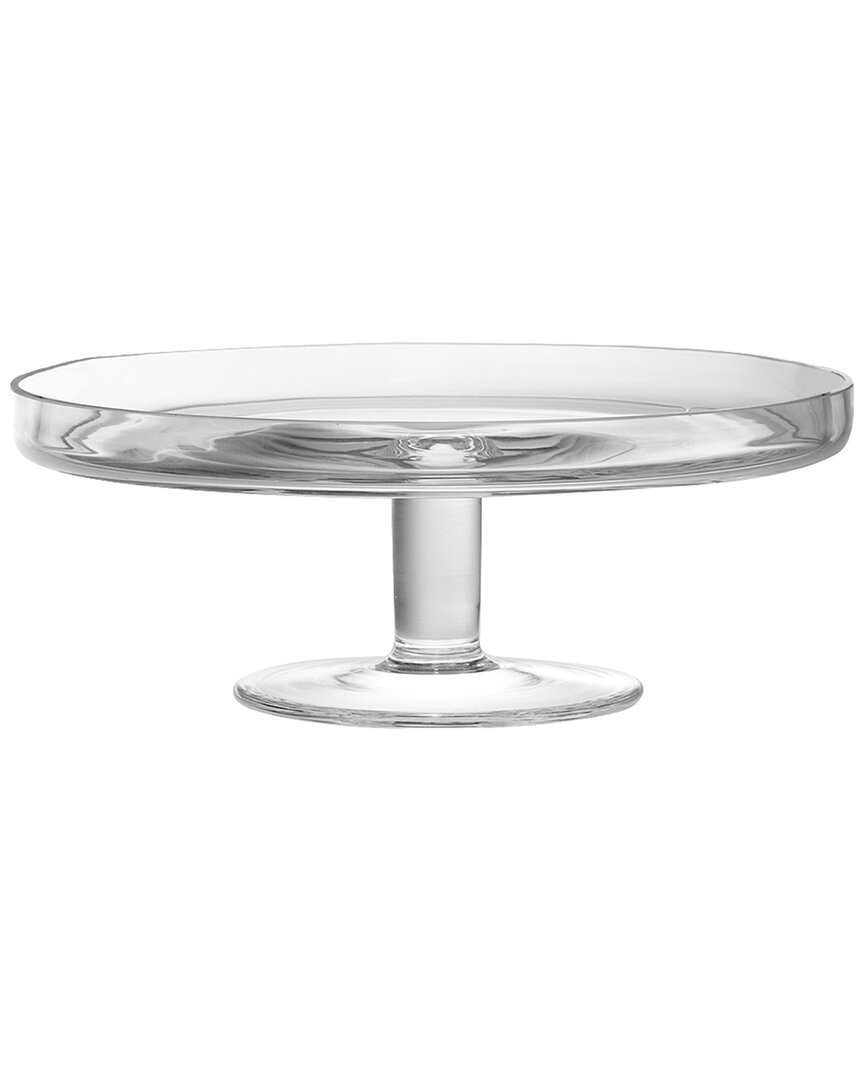 Barski Glass Handmade Footed Cake Plate Stand In Transparent