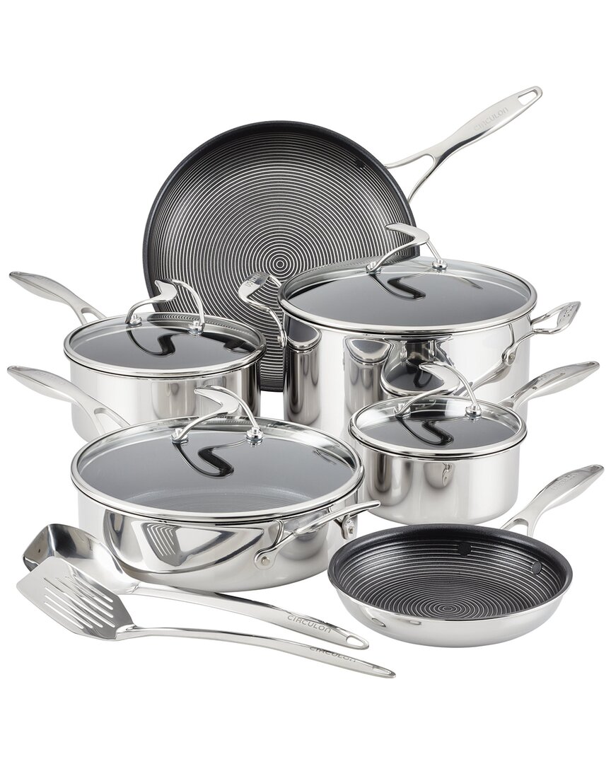 Circulon Stainless Steel 12pc Induction Cookware/utensil Set In Silver