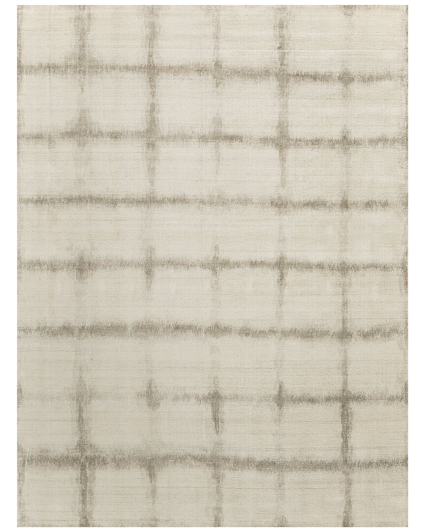 Exquisite Rugs Chroma Hand-loomed New Zealand Wool & Bamboo Silk Ivoryarea Rug