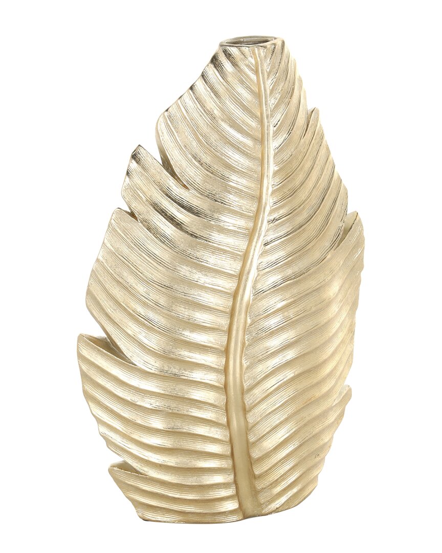 Peyton Lane Curved Metallic Vase In Gold