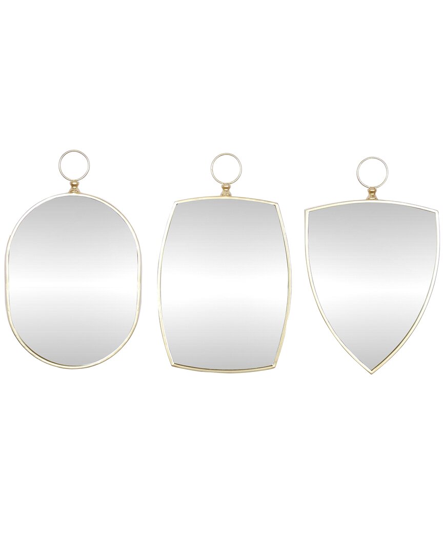 Peyton Lane Set Of 3 Traditional Wall Mirrors In Gold