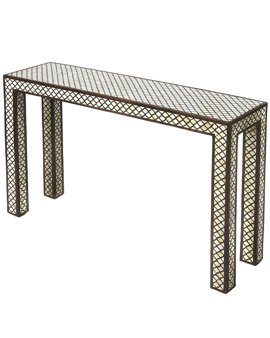 Butler Specialty Company Basan Wood & Bone Inlay Console Table