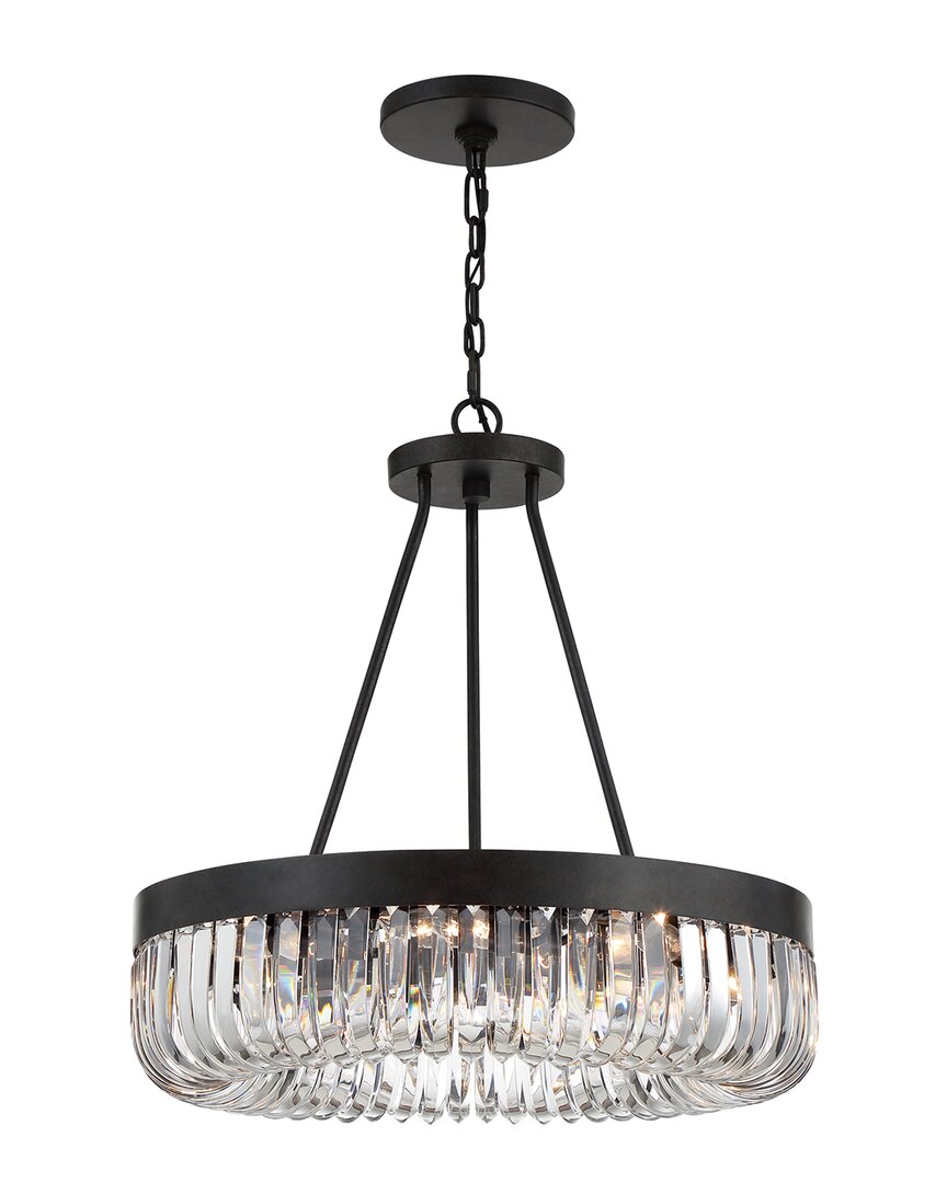 Crystorama Alister 8 Light Charcoal Bronze Chandelier