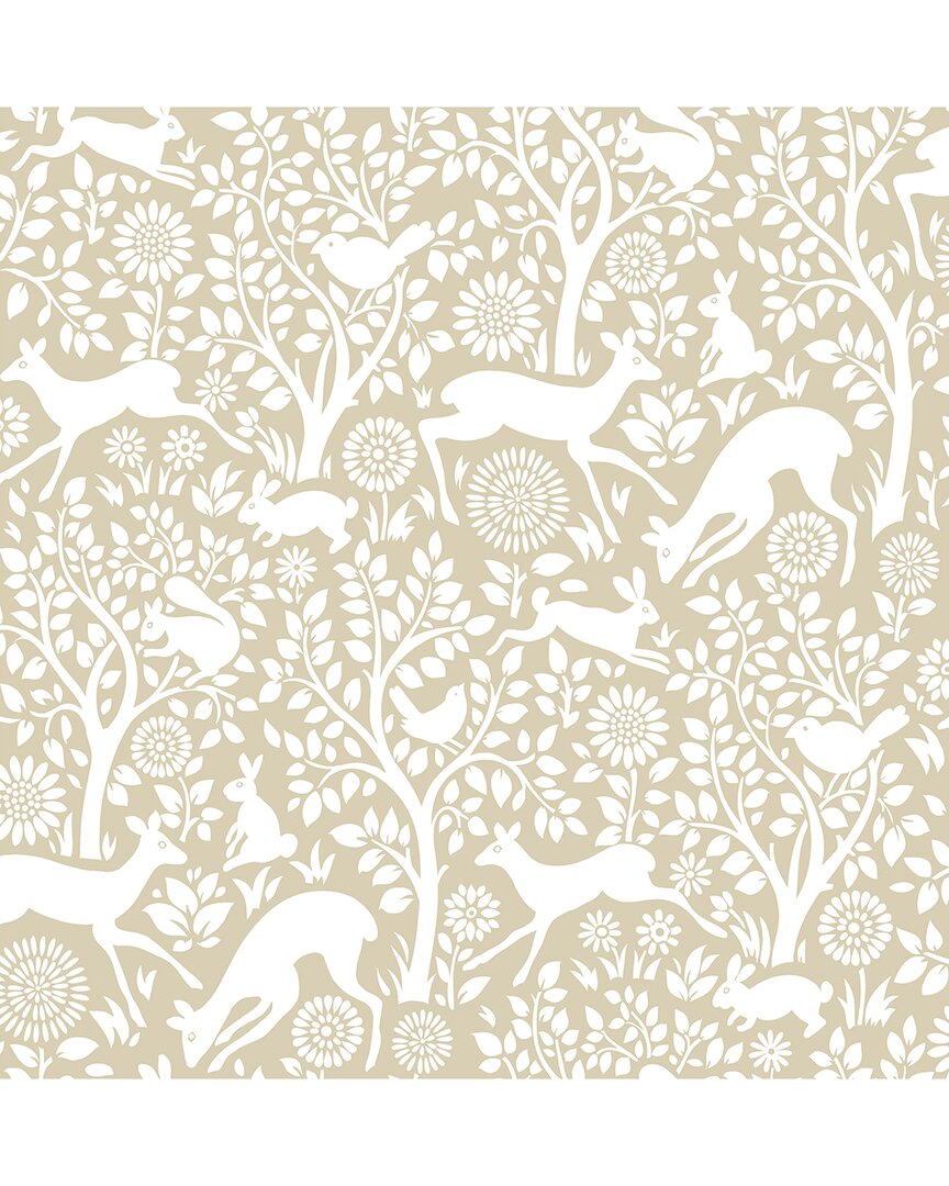 NUWALLPAPER NUWALLPAPER CREAM MERRIMENT PEEL & STICK WALLPAPER