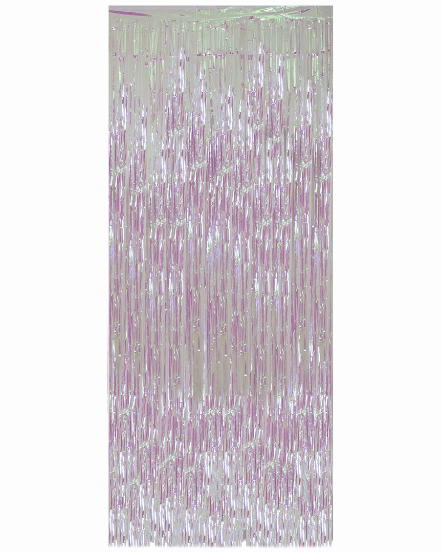 Northern Lights Northlight Iridescent Tinsel Christmas Window Or Door Curtain 3ft X 8ft In Clear
