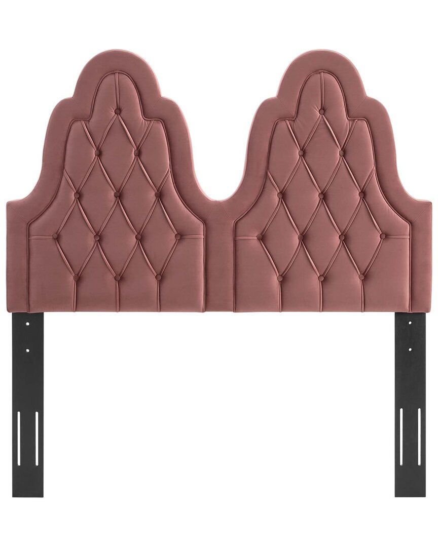 Modway Augustine Tufted Performance Velvet King/california King Headboard In Pink
