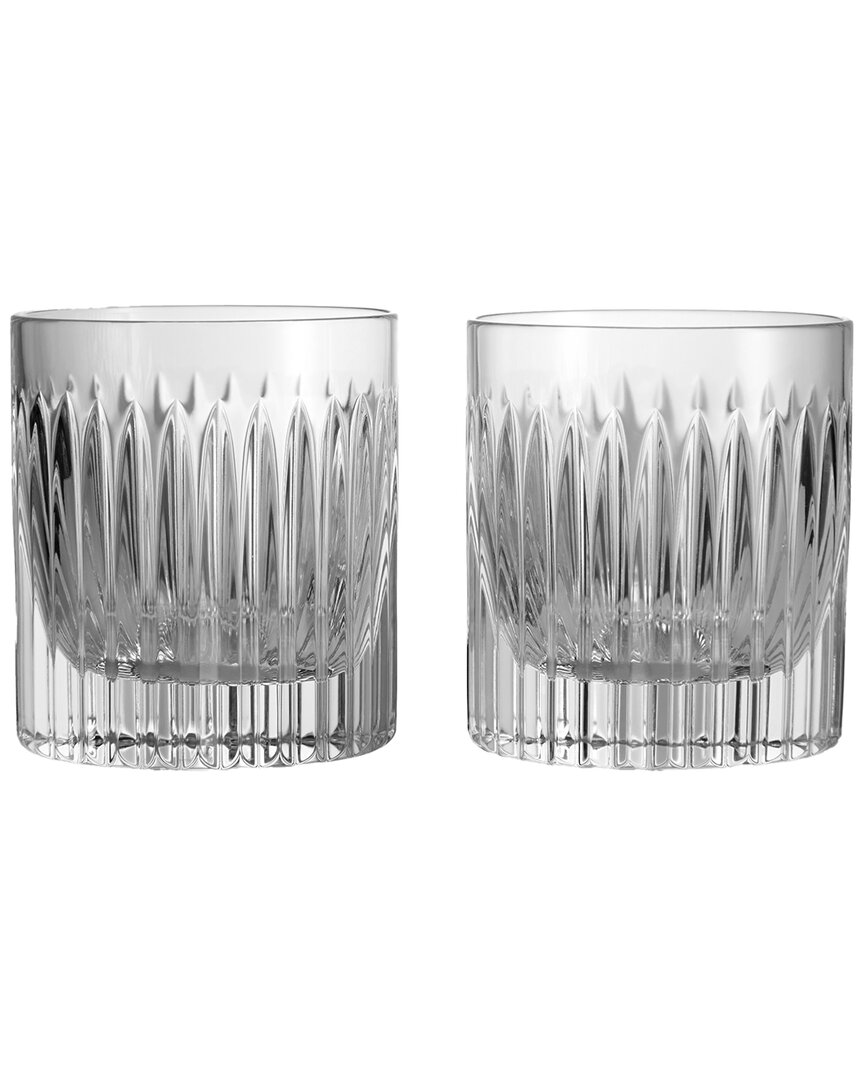 Waterford Set Of 2 Connoisseur Aras Straight Tumblers In Transparent