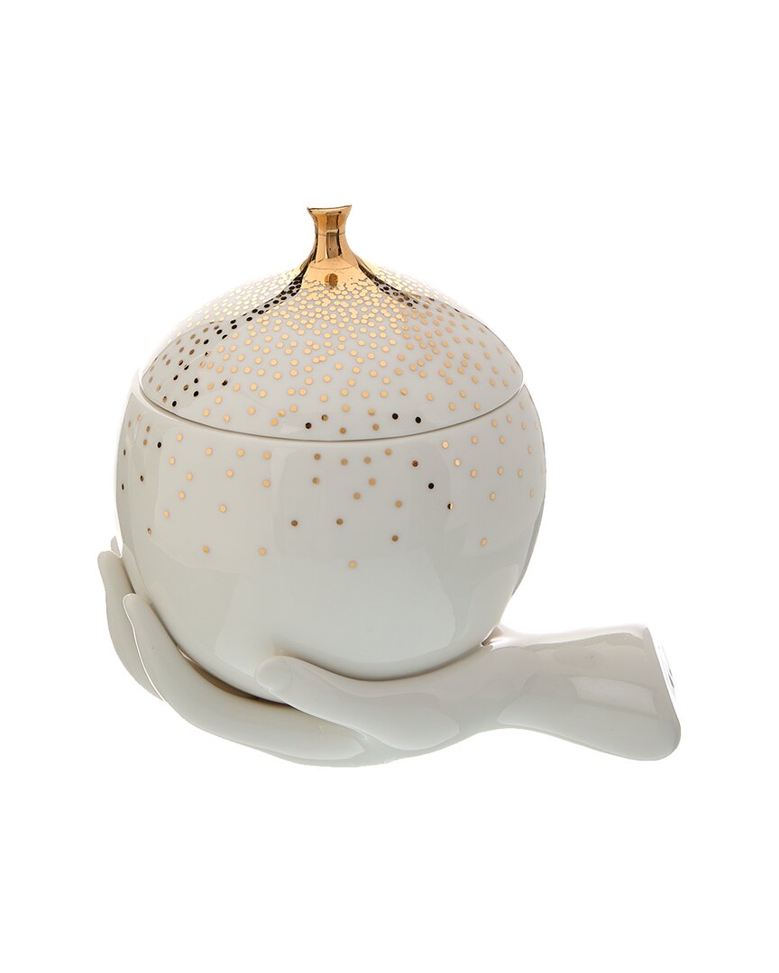 Jonathan Adler Gilded Eve Box In White