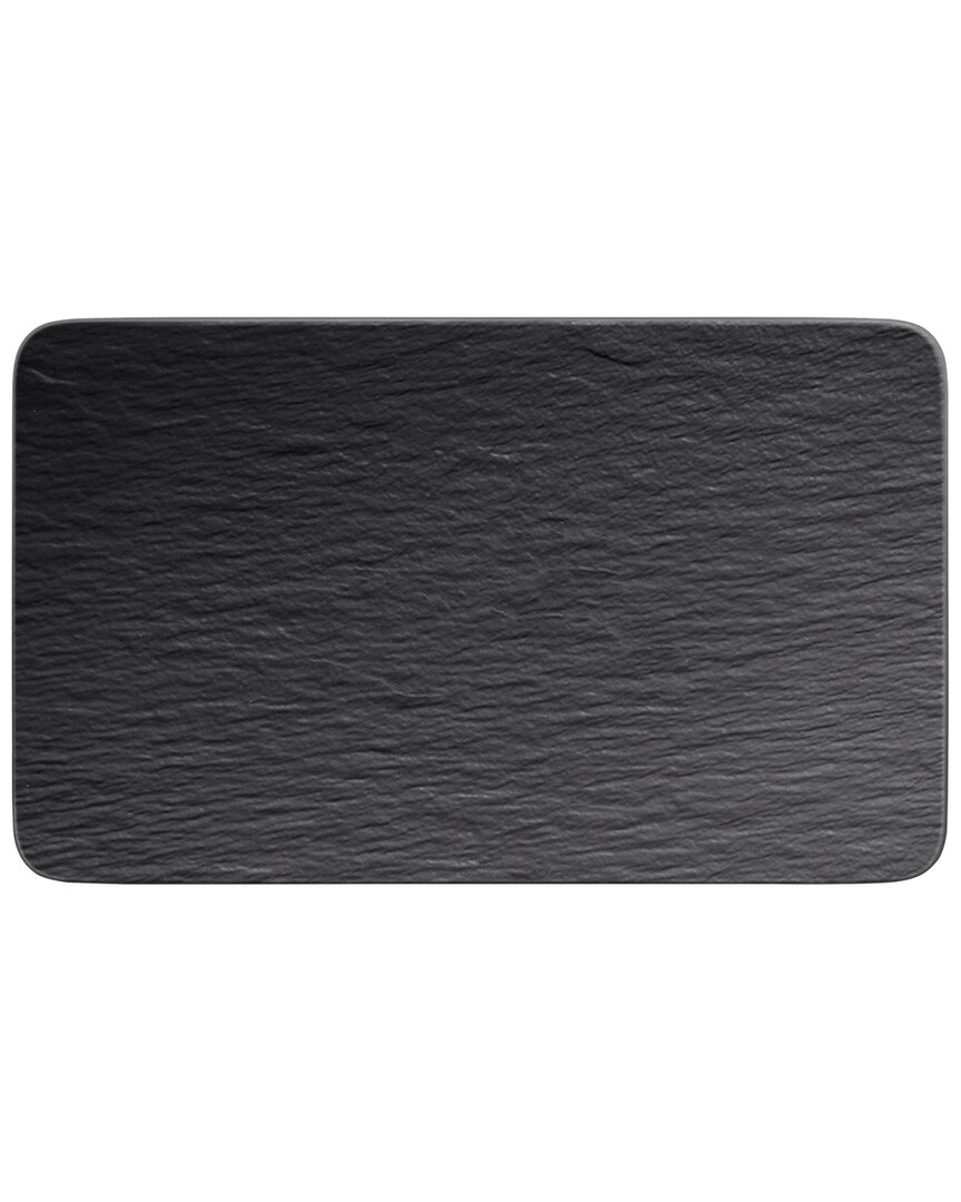 Villeroy & Boch Manufacture Rock Sushi Plate In Black