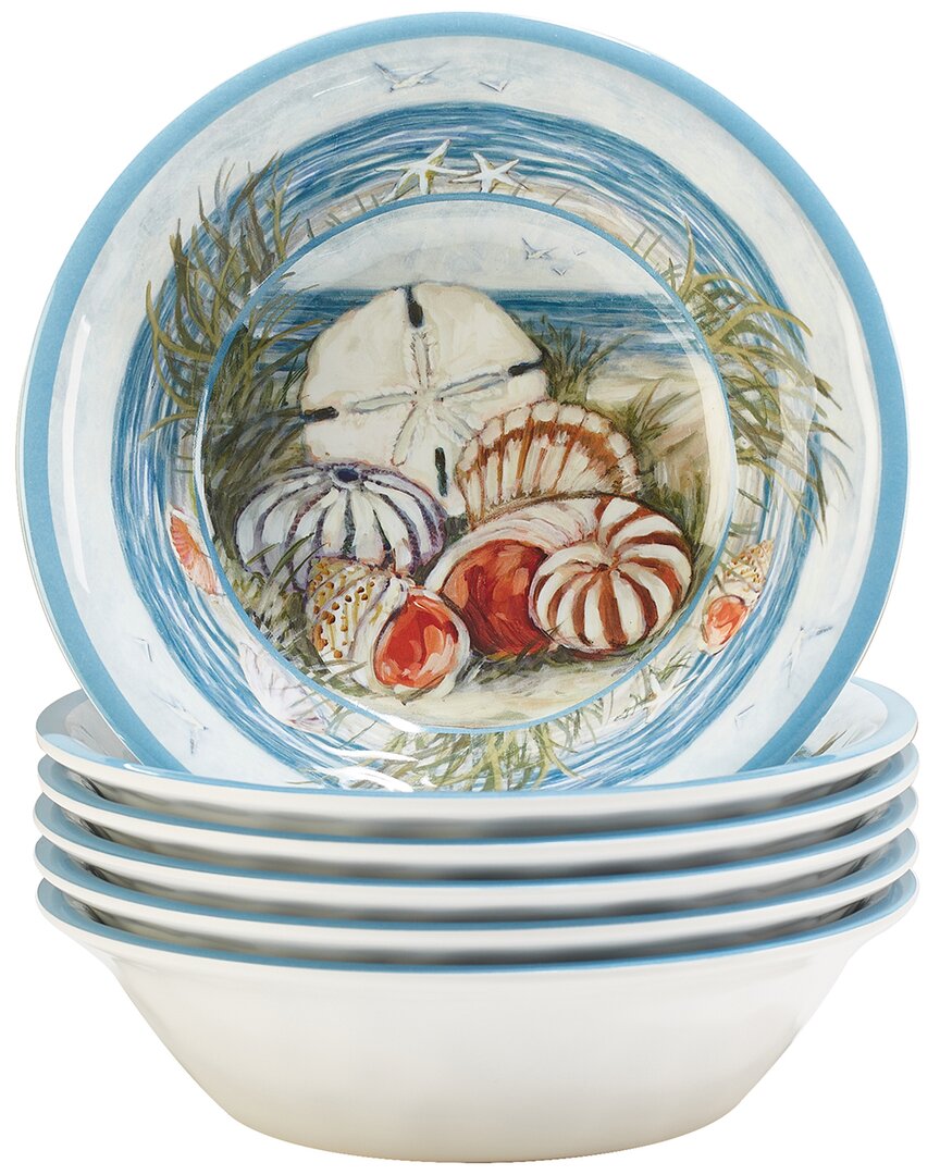 Certified International Seacoast Melamine Set Of 6 All Purpose Bowl