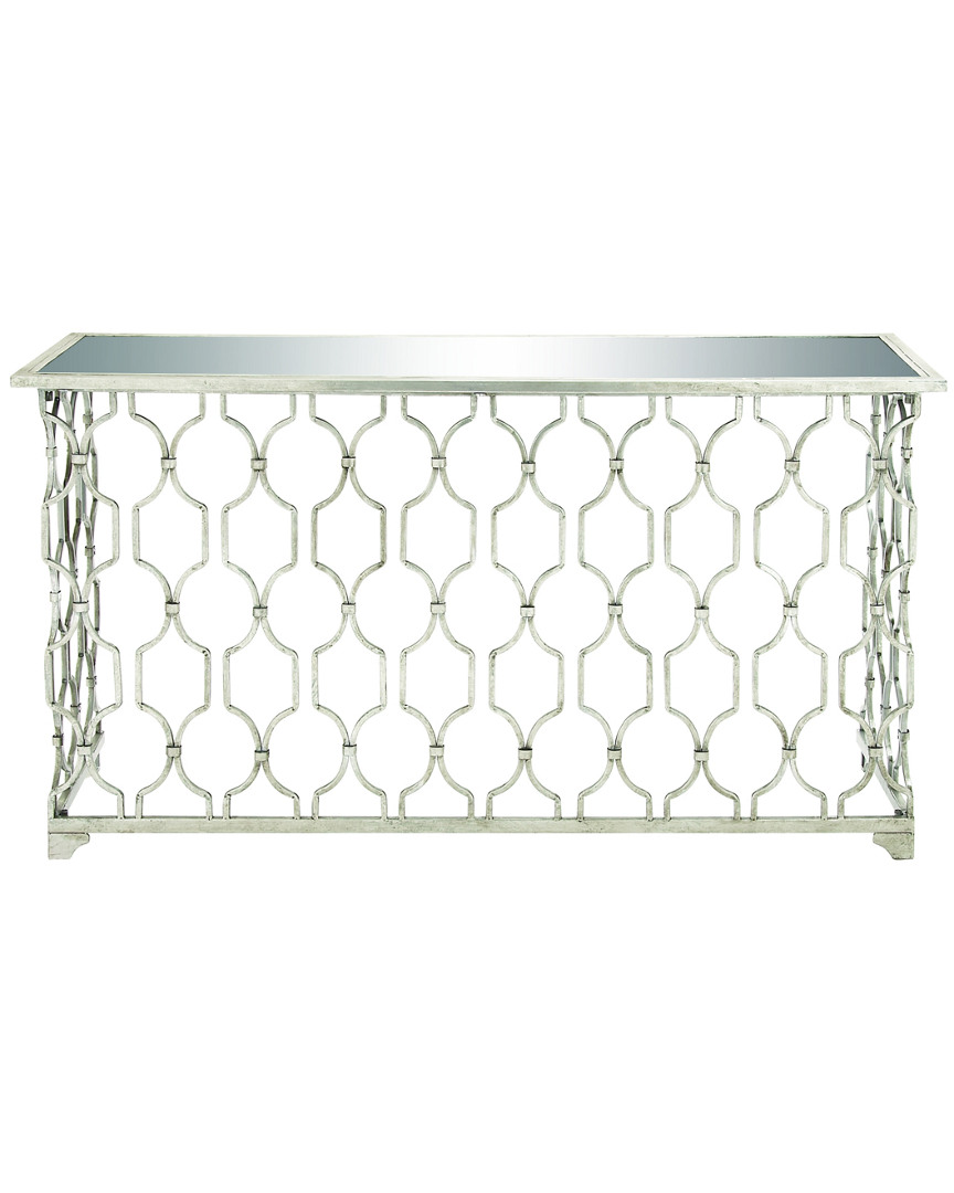 Peyton Lane Metal Mirrored Console Table