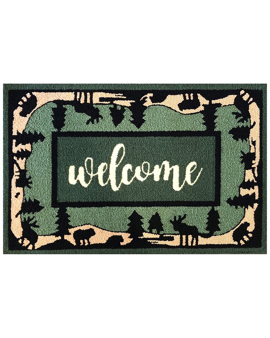 The Rug Market Wilderness Border Rug In Green