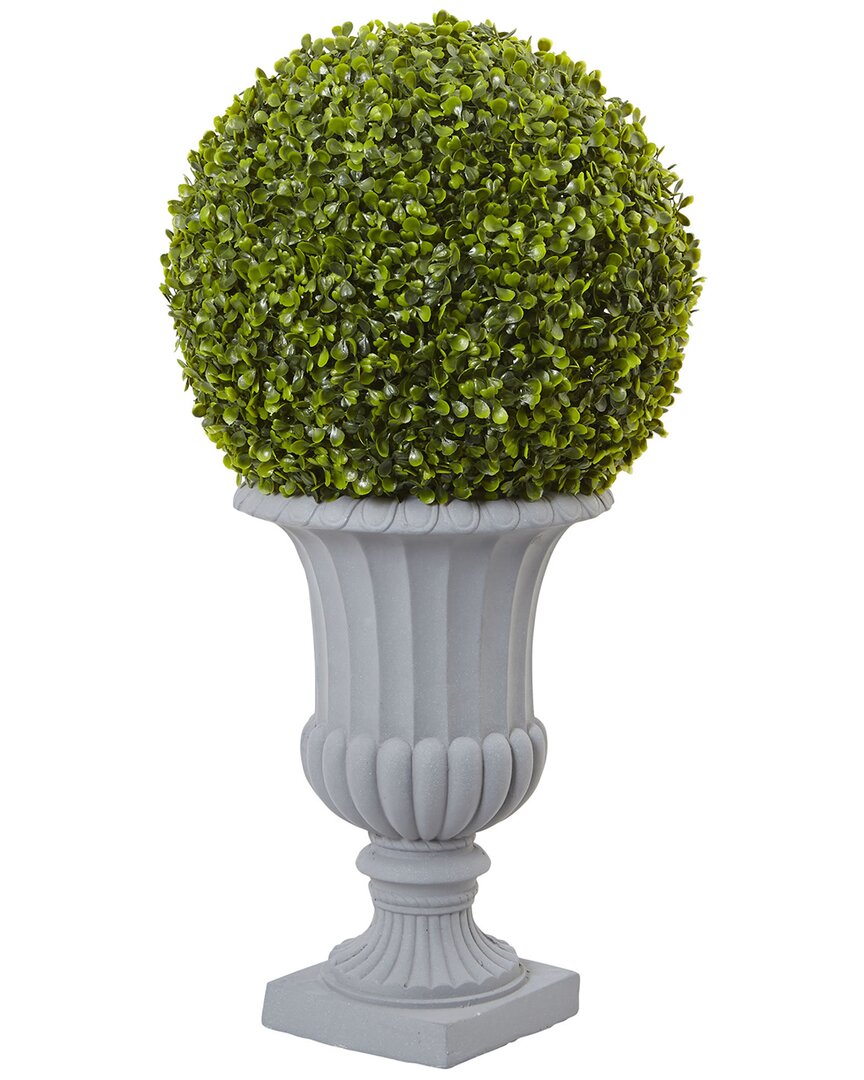 Nearly Natural 2.5ft Boxwood Topiary With Urn (indoor/outdoor) In Green