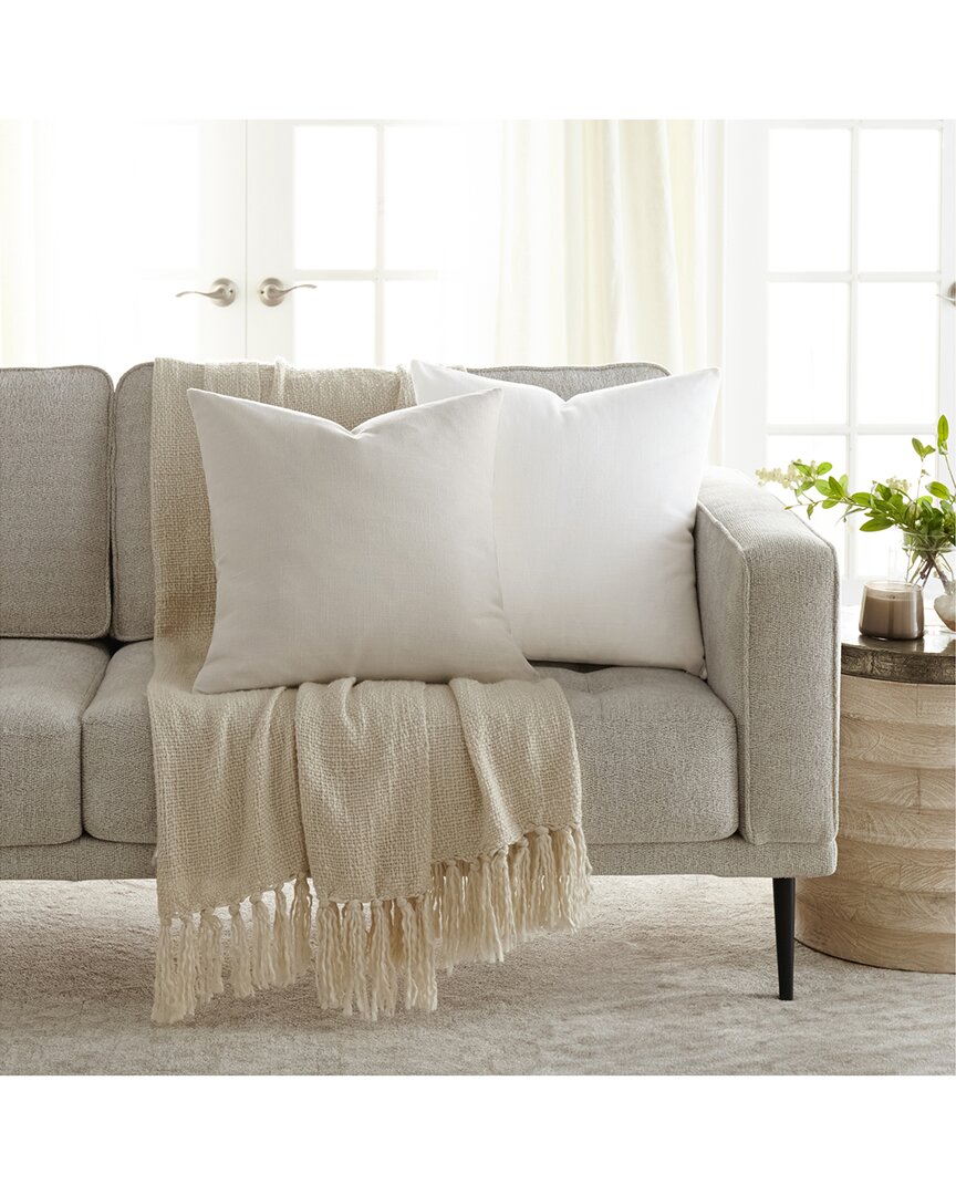 Home Collection Pack Of 2 Slub Throw Pillows