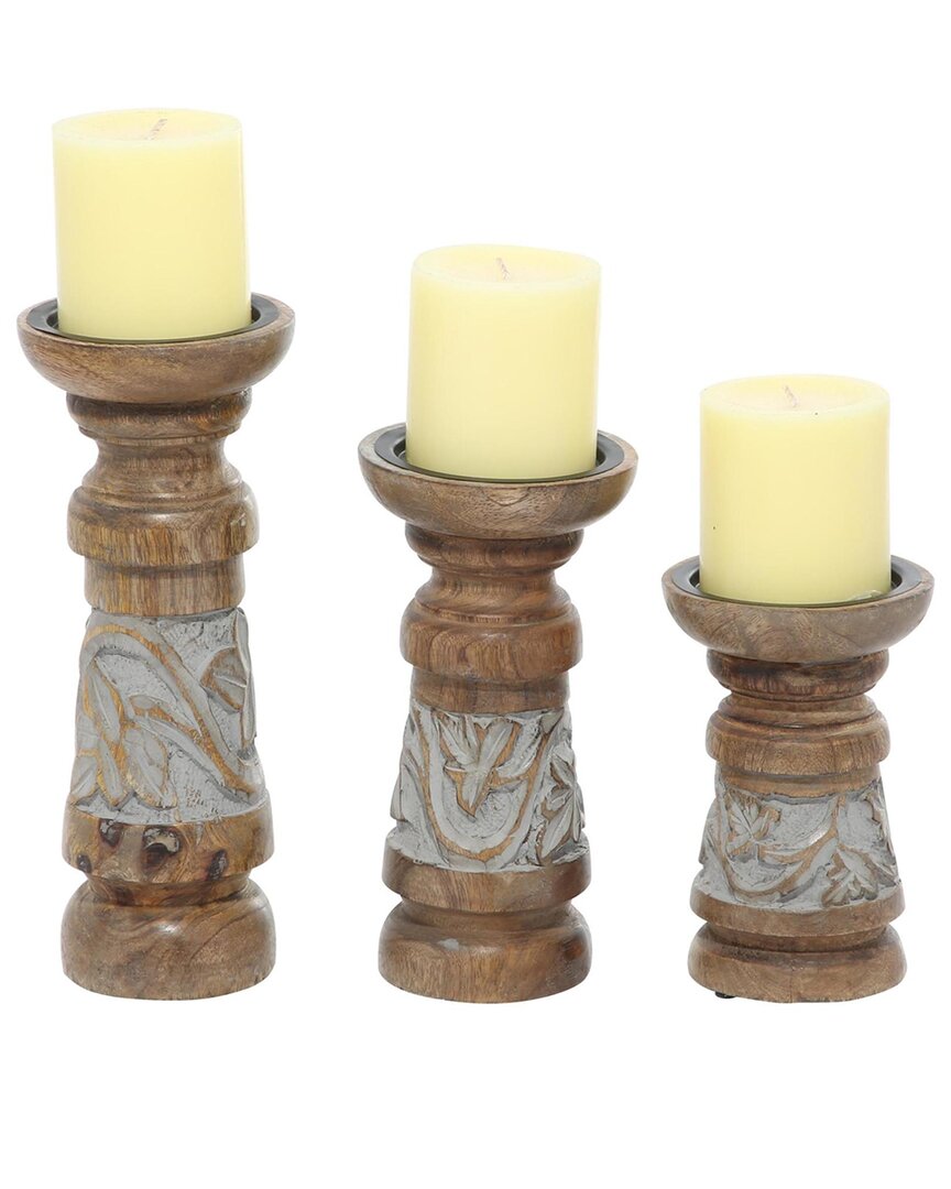 Peyton Lane Set Of 3 Decorative Candle Holders