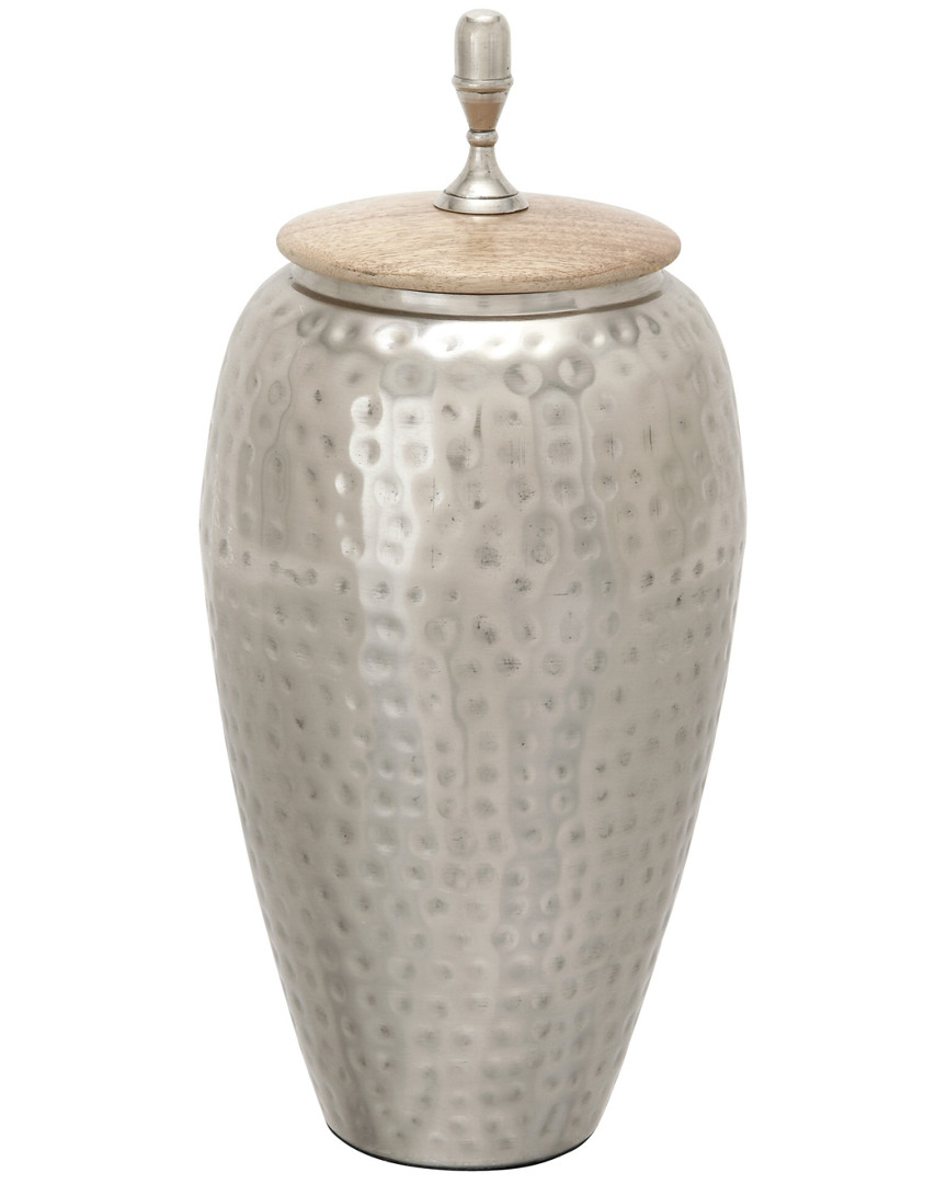 Peyton Lane Metal & Wood Jar