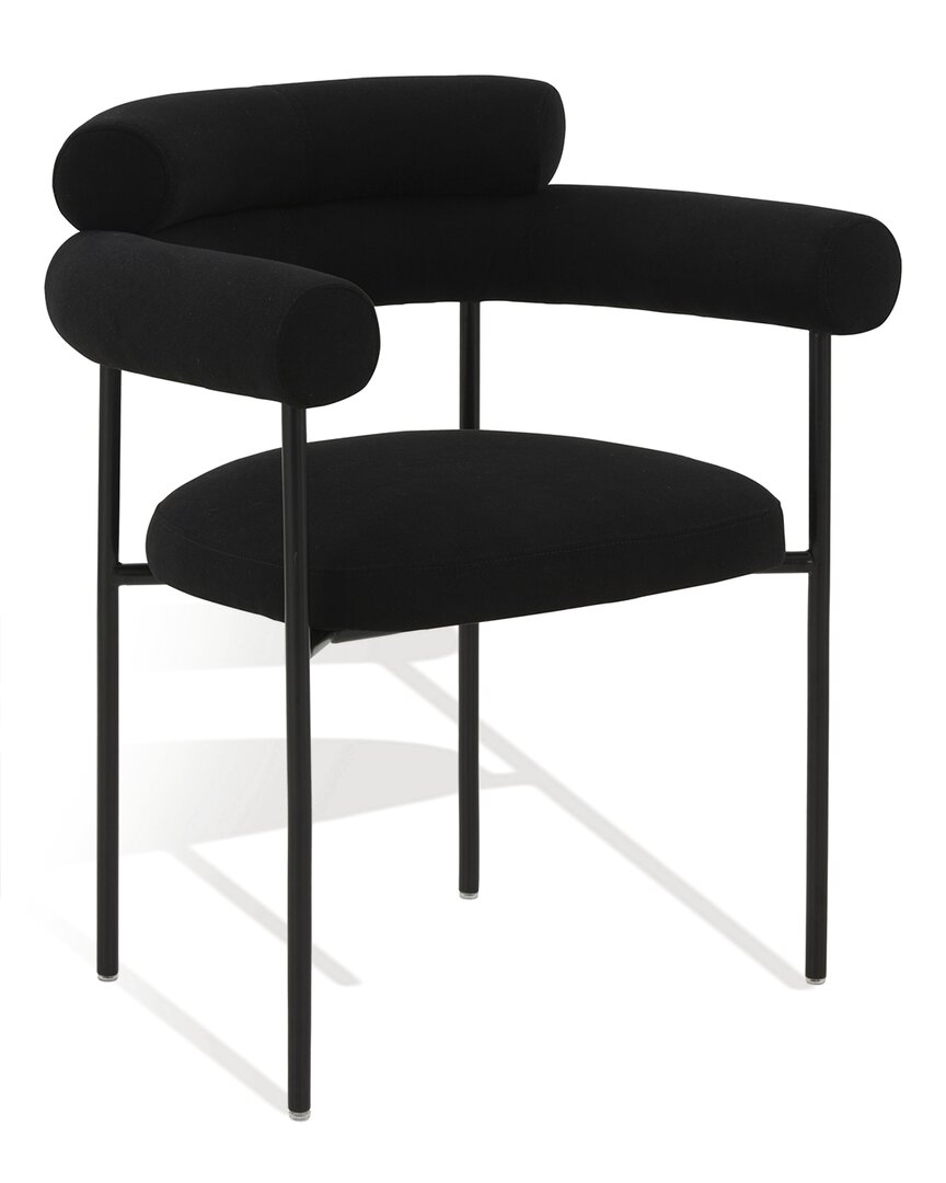 Safavieh Couture Jaslene Curved Back Dining Chair In Black