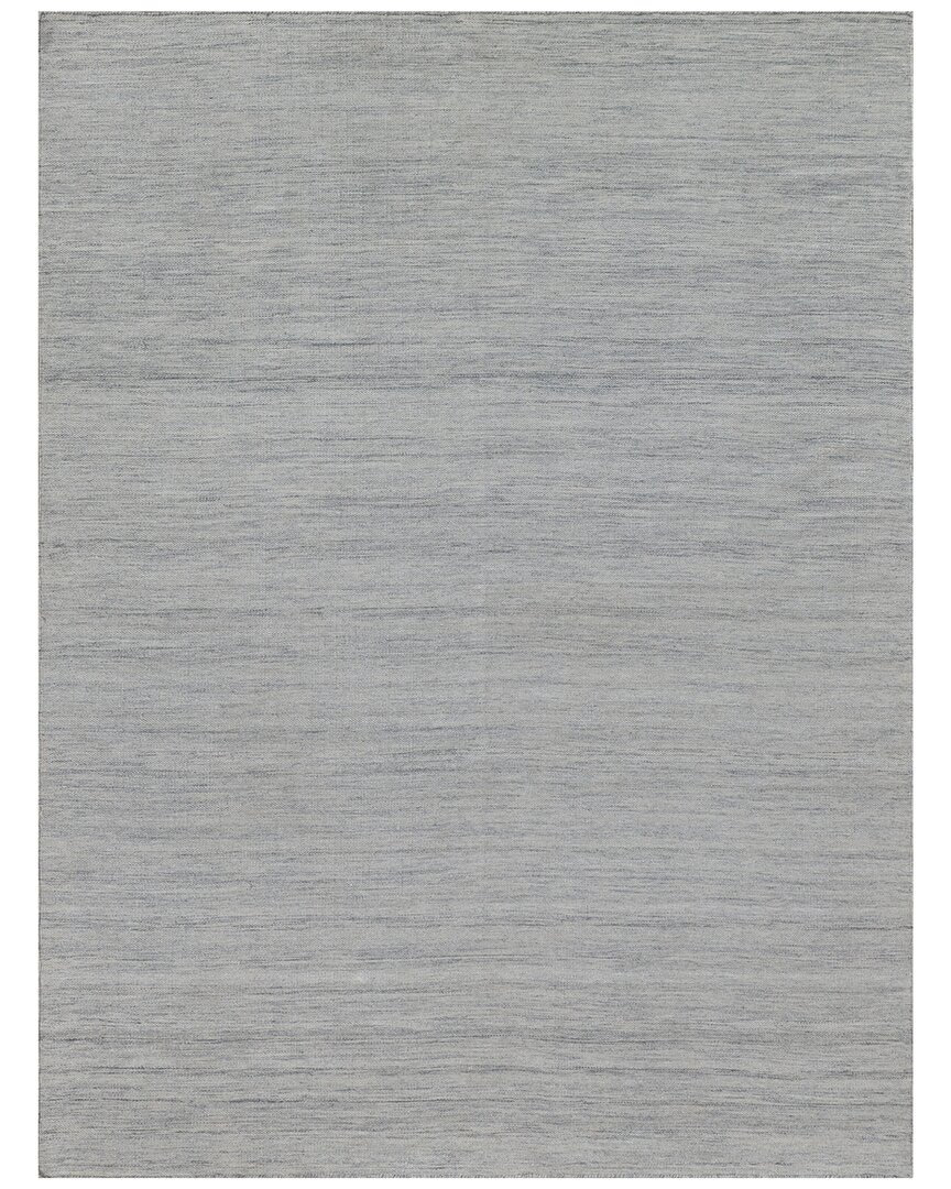 Exquisite Rugs Kashmir Flatweave Pet Yarn Light Area Rug In Silver