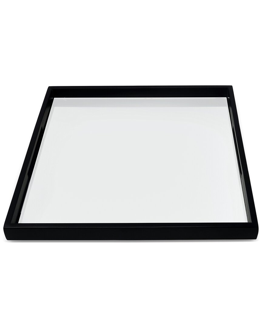 Vivience Square Mirror Tray In Black