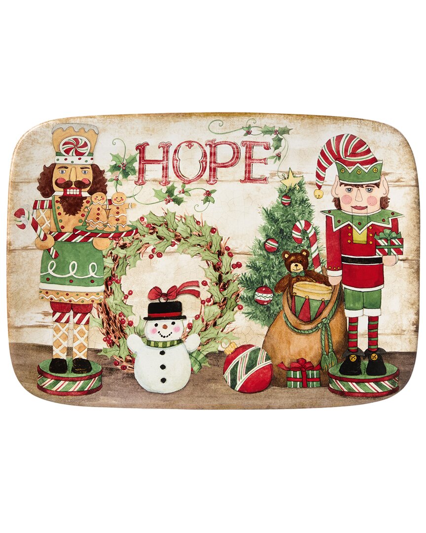 Certified International Nutcracker Parade Rectangular Platter In Multi