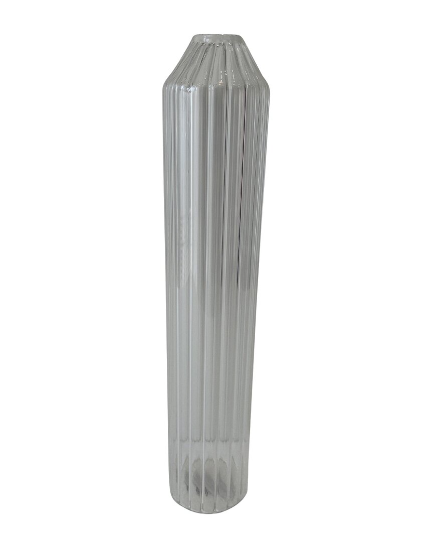 Bidkhome Decorative Clear Glass Bottle/vase In Transparent