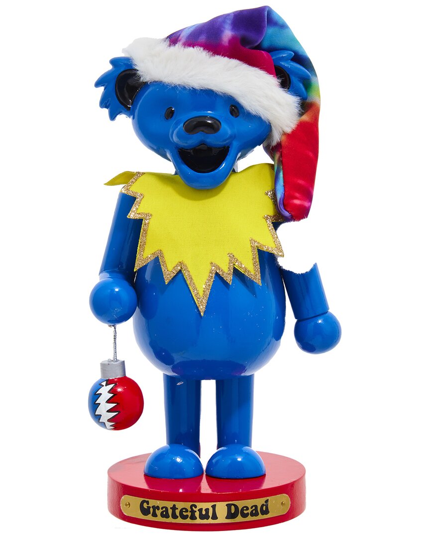 Kurt Adler Wooden 10-inch Grateful Dead Bear Nutcracker In Multi