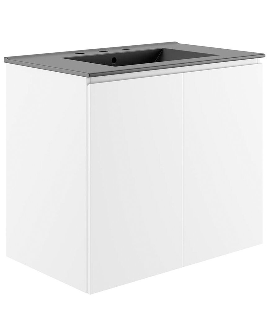 Modway Bryn 30in Wall-mount Bathroom Vanity In White