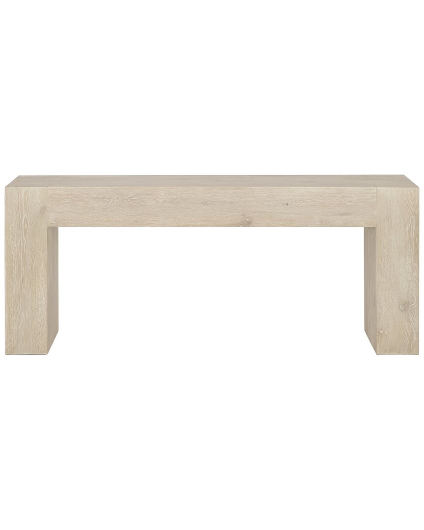 Classic Home Bristol Cracked Oak Wood 72in Console Table In White