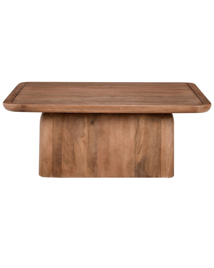 Classic Home Chloe 48in Square Wood Coffee Table In Brown