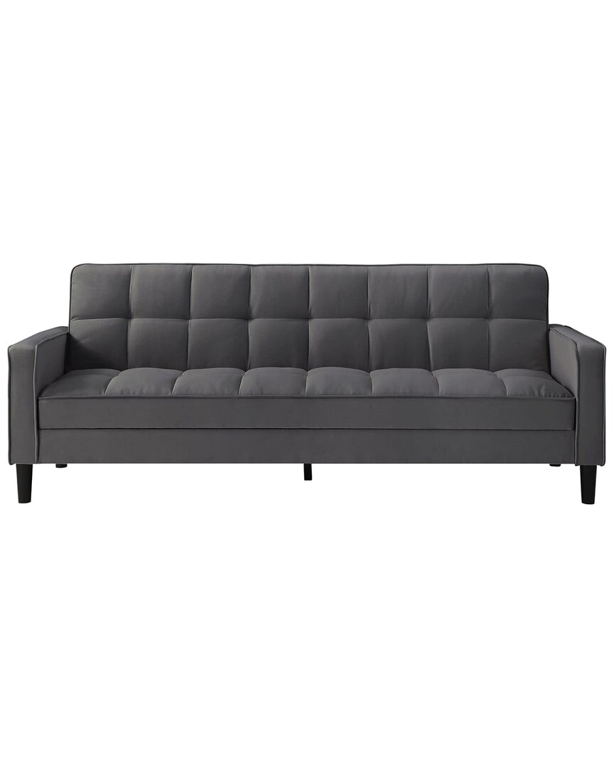 Shop Loft Lyfe Rosco Charcoal Convertible Sofa In Grey