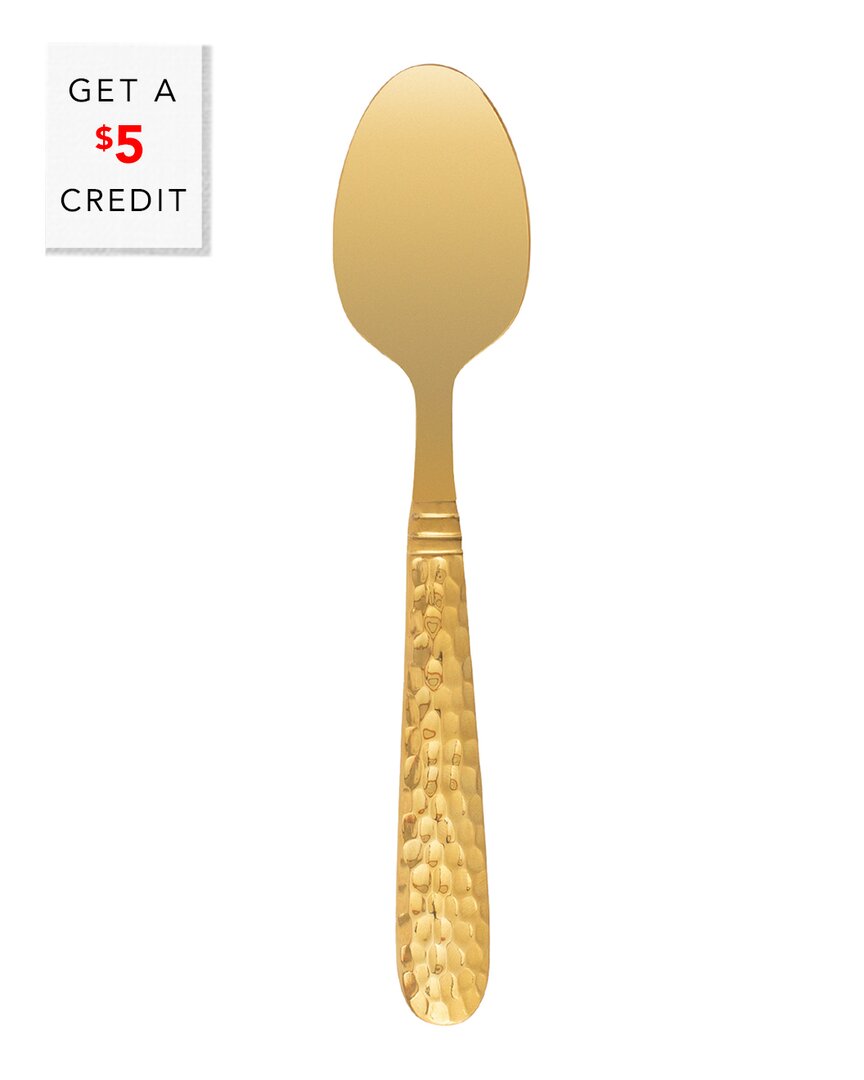 Vietri Martellato Place Spoon With $5 Credit In Gold