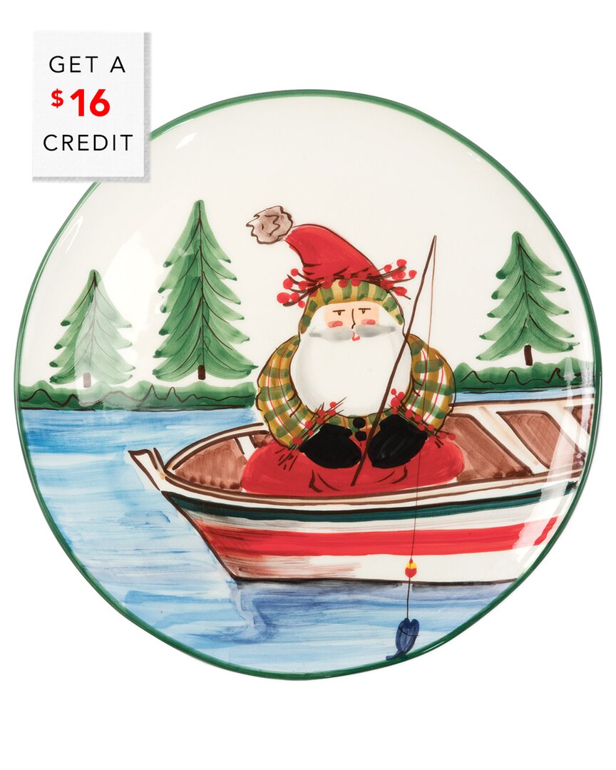Shop Vietri Old St. Nick Fishing Round Platter With $16 Credit In Multi
