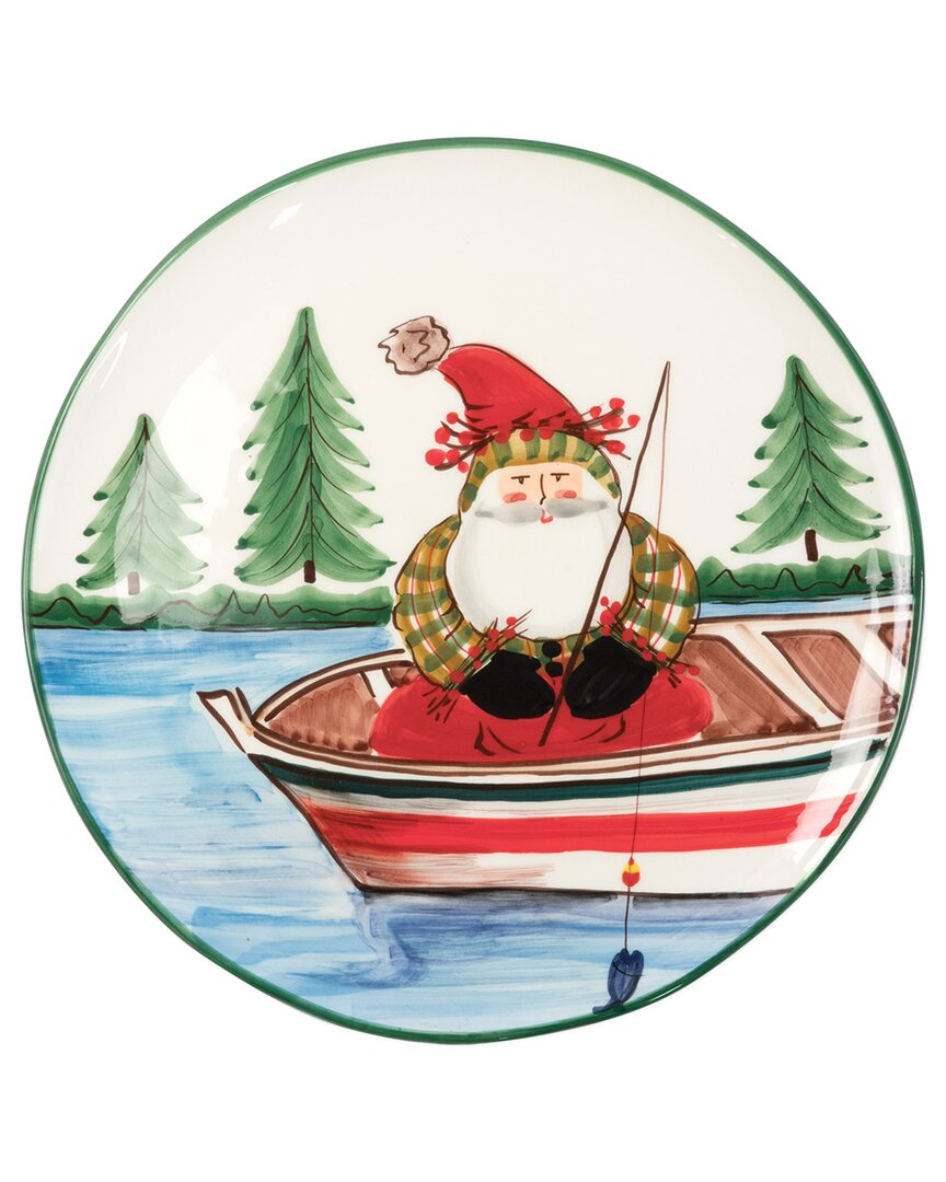 Shop Vietri Old St. Nick Fishing Round Platter In Multi