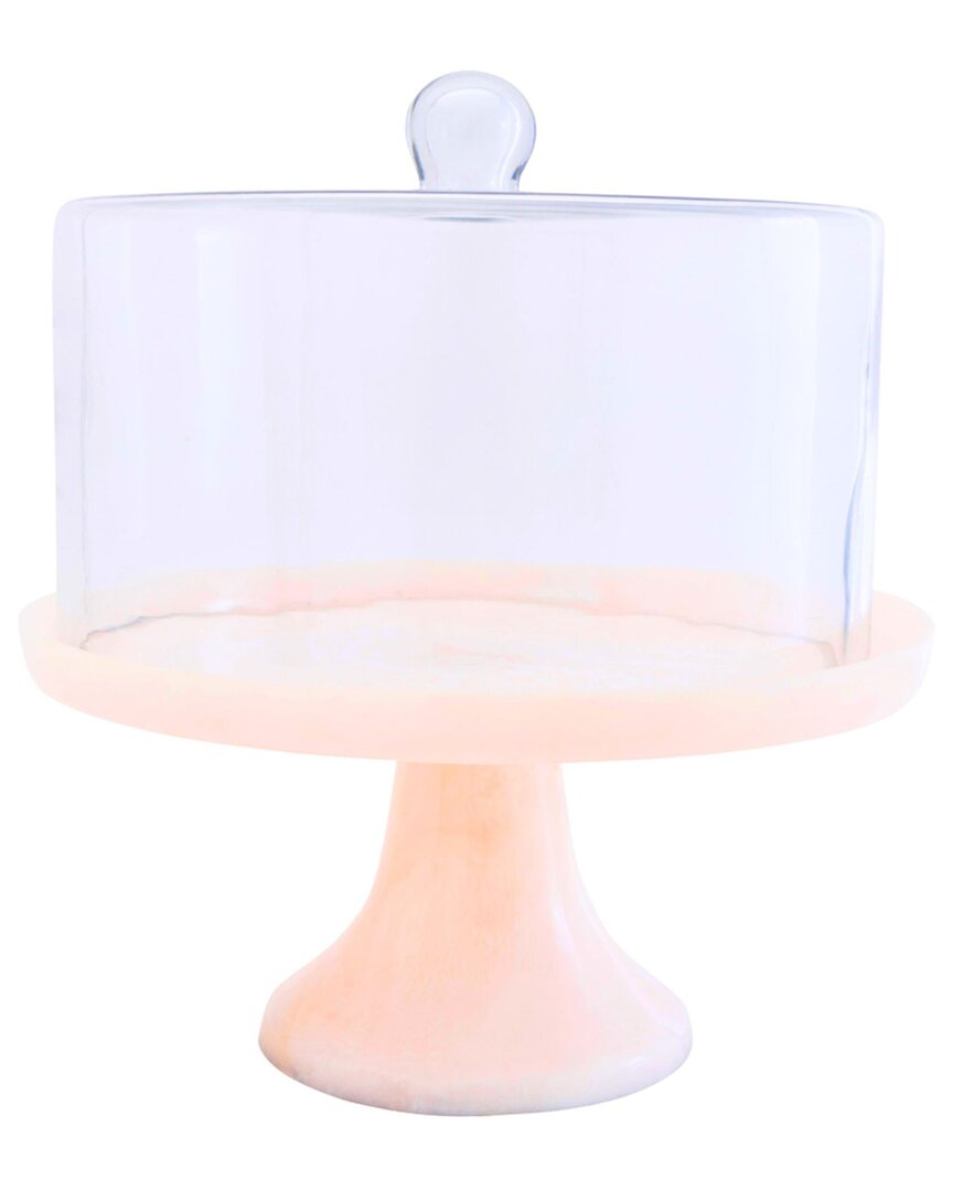 Godinger Lucente Resin Cake Stand And Dome