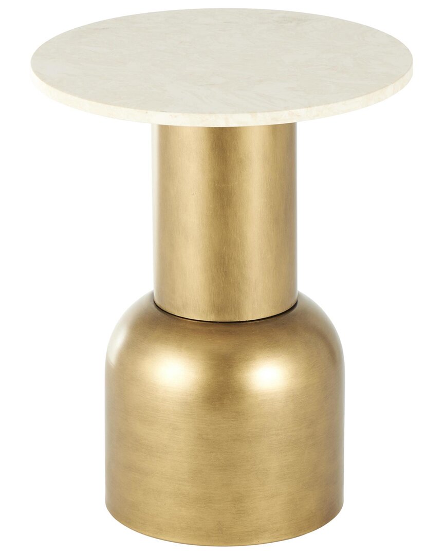 Peyton Lane Pedestal Accent Table With Marble Tabletop